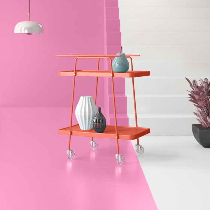 Hashtag Home Authentic Metal Bar Cart & Reviews Wayfair